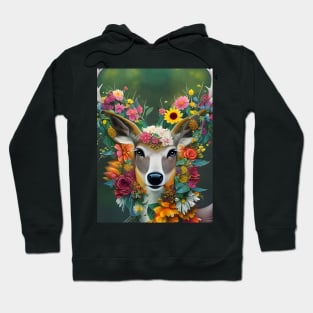 Deer Flowers Hoodie